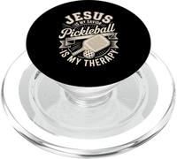 Jesus Is My Savior Pickleball Is My Therapy Christian PopSockets PopGrip for MagSafe