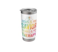 Jesus is My Savior Pilates is My Therapy Stainless Steel Insulated Tumbler