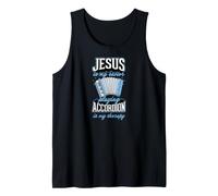 Jesus is My Savior Playing Accordion is My Therapy Tank Top