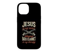 Jesus Is My Savior Playing Bass Clarinet Is My Therapy Case for iPhone 14