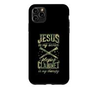 Jesus Is My Savior Playing Clarinet Is My Therapy Case for iPhone 11 Pro Max
