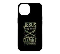 Jesus Is My Savior Playing Clarinet Is My Therapy Case for iPhone 14