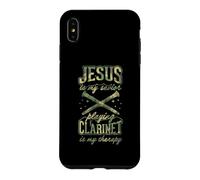 Jesus Is My Savior Playing Clarinet Is My Therapy Case for iPhone XS Max