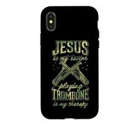 Jesus is My Savior Playing Trombone Is My Therapy Case for iPhone X/XS