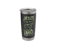 Jesus is My Savior Playing Tuba is My Therapy Stainless Steel Insulated Tumbler