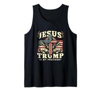 Jesus is My Savior Trump is My President God Faith Jesus Tank Top