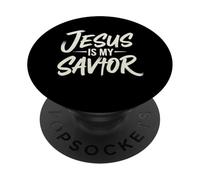 Jesus Is My Saviour Savior Christian Religious Bible TShirt PopSockets Adhesive PopGrip