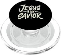 Jesus Is My Saviour Savior Christian Religious Bible TShirt PopSockets PopGrip for MagSafe