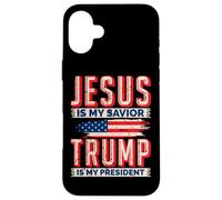 Jesus Is My Saviour Trump Is My President 2024 Election Case for iPhone 16 Plus