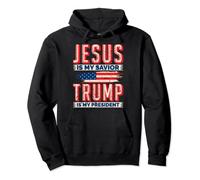 Jesus Is My Saviour Trump Is My President 2024 Election Pullover Hoodie