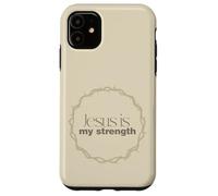 Jesus Is My Strength Christian Crown of Thorns Case for iPhone 11
