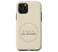 Jesus Is My Strength Christian Crown of Thorns Case for iPhone 11 Pro