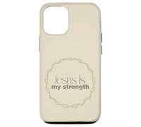 Jesus Is My Strength Christian Crown of Thorns Case for iPhone 12/12 Pro