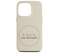 Jesus Is My Strength Christian Crown of Thorns Case for iPhone 13 Pro