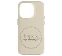 Jesus Is My Strength Christian Crown of Thorns Case for iPhone 14 Pro