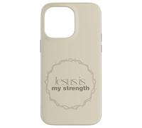 Jesus Is My Strength Christian Crown of Thorns Case for iPhone 14 Pro Max