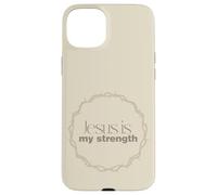 Jesus Is My Strength Christian Crown of Thorns Case for iPhone 15 Plus