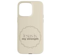 Jesus Is My Strength Christian Crown of Thorns Case for iPhone 15 Pro Max