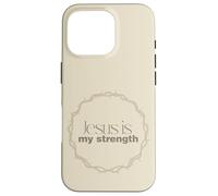Jesus Is My Strength Christian Crown of Thorns Case for iPhone 16 Pro