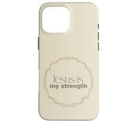 Jesus Is My Strength Christian Crown of Thorns Case for iPhone 16 Pro Max