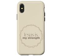 Jesus Is My Strength Christian Crown of Thorns Case for iPhone X/XS