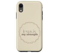 Jesus Is My Strength Christian Crown of Thorns Case for iPhone XR