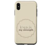 Jesus Is My Strength Christian Crown of Thorns Case for iPhone XS Max