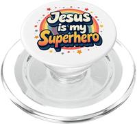 Jesus is My Super Hero Christians Bible Religious PopSockets PopGrip for MagSafe