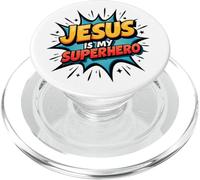 Jesus is My Super Hero Christians Bible Religious PopSockets PopGrip for MagSafe