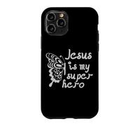 Jesus is my superhero Butterfly Design Faith-Based Fashion Case for iPhone 11 Pro
