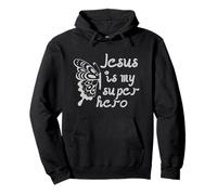 Jesus is my superhero Butterfly Design Faith-Based Fashion Pullover Hoodie
