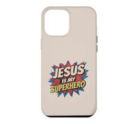 Jesus is my Superhero Christian Design Retro Comic Look Case for iPhone 12 Pro Max
