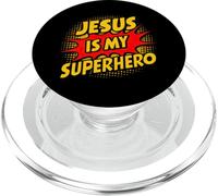 Jesus Is My Superhero Christian God Religious Comic Kids Boy PopSockets PopGrip for MagSafe