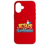 Jesus Is My Superhero Christian Men Boy God Son Good Toddler Case for iPhone 16
