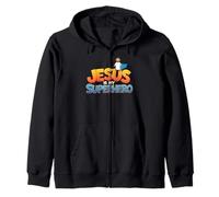 Jesus Is My Superhero Christian Men Boy God Son Good Toddler Zip Hoodie