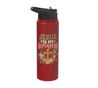 Jesus is My Superhero Stainless Steel Insulated Water Bottle
