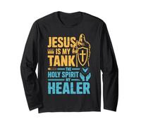 Jesus is My Tank The Holy Spirit My Healer Christian Gamer Long Sleeve T-Shirt