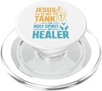 Jesus Is My Tank The Holy Spirit My Healer Christian Gamer PopSockets PopGrip for MagSafe