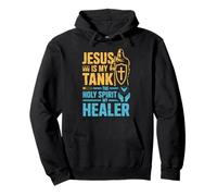 Jesus Is My Tank The Holy Spirit My Healer Christian Gamer Pullover Hoodie