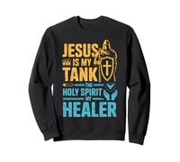 Jesus Is My Tank The Holy Spirit My Healer Christian Gamer Sweatshirt