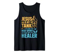 Jesus is My Tank The Holy Spirit My Healer Christian Gamer Tank Top