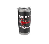 Jesus is My Wingman - Jesus Flying an Airplane Stainless Steel Insulated Tumbler