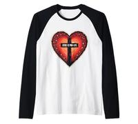 Jesus is Pro Life Christian Pro-Life Heart Family Protection Raglan Baseball Tee