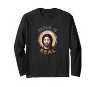 Jesus is Real Christian Inspirational Iconography Long Sleeve T-Shirt