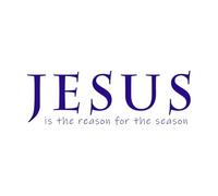 Jesus is Reason Engraving Decals 44.8x133.8cm Removable Without Leaving Glue DarkBlue