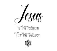 Jesus is Reason Engraving Stickers 36x52.8cm Removable Without Leaving Glue Black