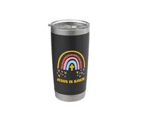 Jesus is Risen Boho Rainbow Christian Easter Christ Cross Stainless Steel Insulated Tumbler
