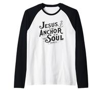 Jesus is The Anchor of My Soul Hebrews 6:19 Bible Verse Gift Raglan Baseball Tee