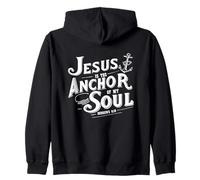 Jesus Is The Anchor Of My Soul Hebrews 6:19 Bible Verse Gift Zip Hoodie