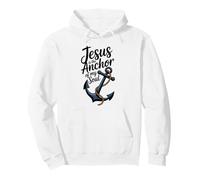 Jesus Is the Anchor of My Soul Nautical Christian Themed Pullover Hoodie